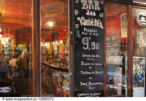 France  Paris  Passage des Panoramas  Bar des Varietes