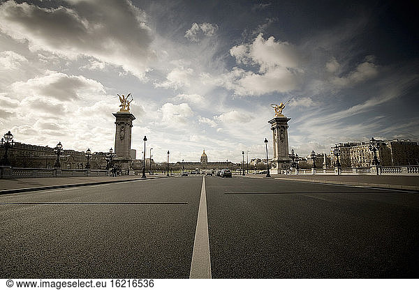 France  Paris  Pont Alexandre III and Les Invalides