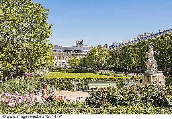 France  Paris  the garden of the Palais Royal