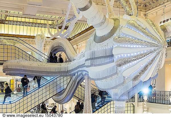 France  Paris  the large Le Bon Marche store  work of art Simone exhibited from 17/01 to 24/03/2019 by Joana Vasconcelos