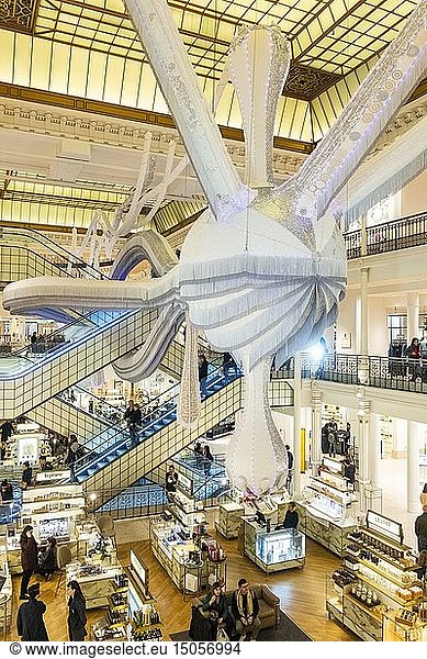 France  Paris  the large Le Bon Marche store  work of art Simone exhibited from 17/01 to 24/03/2019 by Joana Vasconcelos