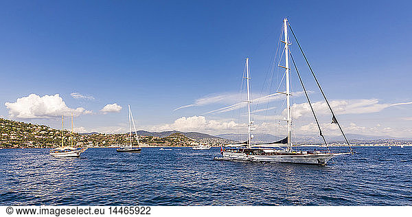 France  Provence-Alpes-Cote d'Azur  Theoule-sur-Mer  sailing yachts