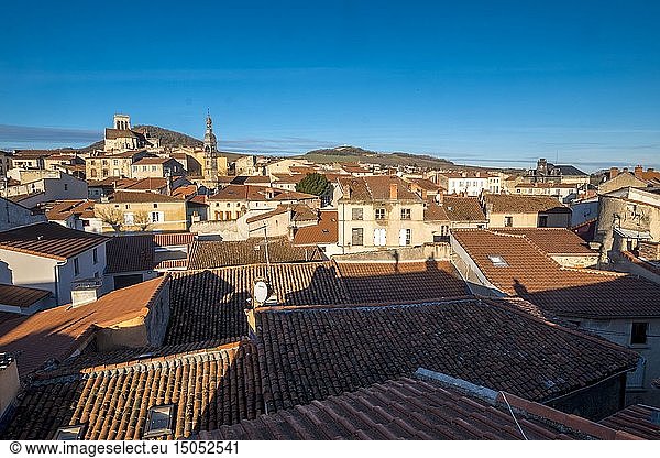 France Puy de Dome Billom Saint Cerneuf church and Belfry Livradois Forez Regional Natural Park