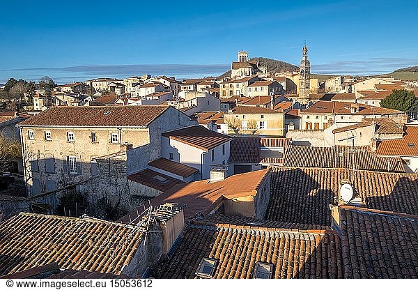 France Puy de Dome Billom Saint Cerneuf church and Belfry Livradois Forez Regional Natural Park
