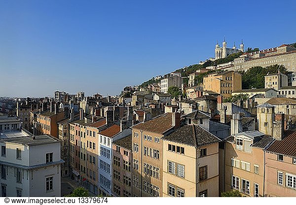 France  Rhone  Lyon  historical site listed as World Heritage by UNESCO  the Saint Paul district in the Vieux Lyon (Old Town) overlooked by Notre Dame de Fourviere basilica