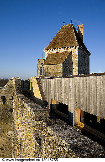 France Seine et Marne Blandy les Tours round path and surrending wall of the fortified castle of the 13th century