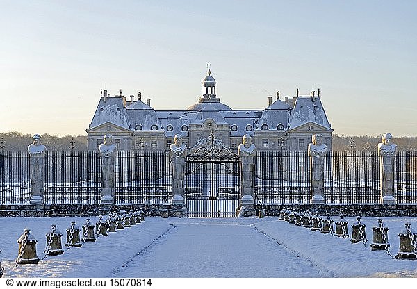 France  Seine et Marne  castle of Vaux le Vicomte  wintertime