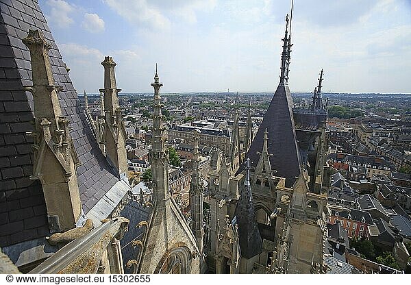 France  Somme  Amiens seen from the towers of the Cathedral listed as World Heritage by UNESCO