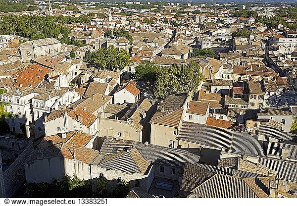 France  Vaucluse  Avignon  panorama of the city from the Palais des Papes (14th) listed as World Heritage by UNESCO
