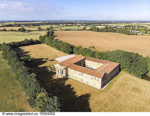 France  Vendee  Saint Prouant  Chassay  Priory of Grammont (aerial view)