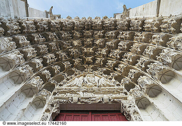France  Yonne Department  Auxerre  Ornate entrance arch of Auxerre Cathedral