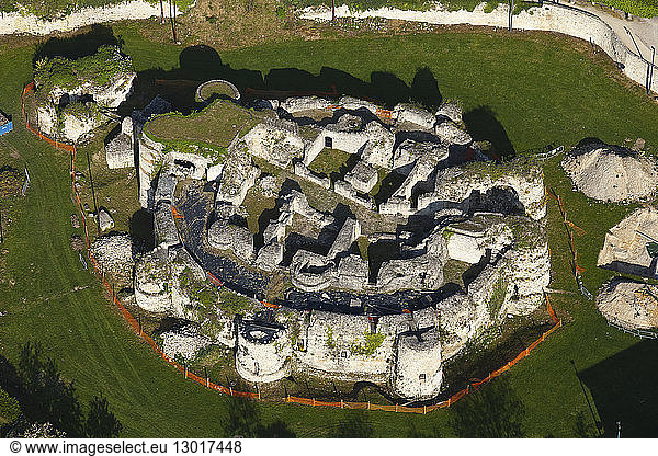 France  Yvelines  Beynes  the castle  11th century ruined fortress (aerial view)