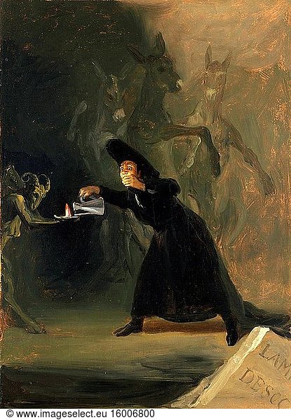 Francisco De Goya - a Scene from the Forcibly Bewitched.