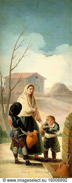 Francisco De Goya - Poor Children at the Well.