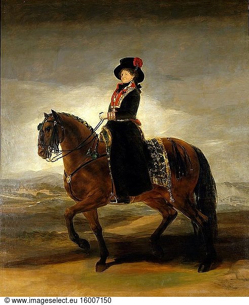 Francisco De Goya - Queen Mara Luisa on Horseback.