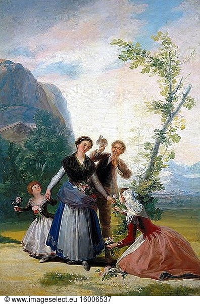 Francisco De Goya - the Flower Girls or Spring.