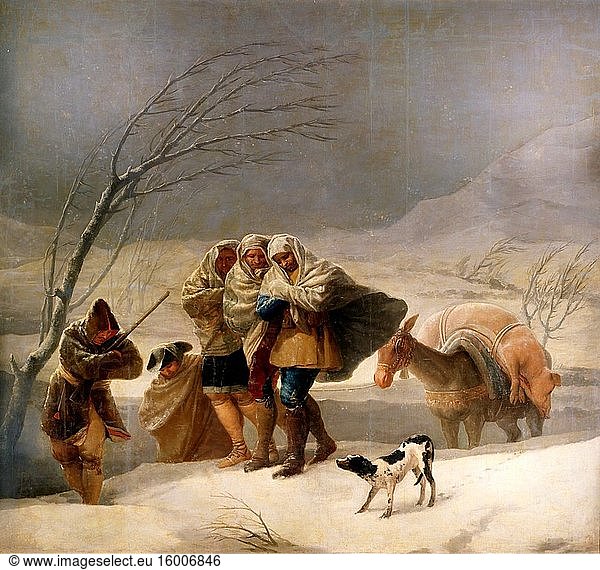 Francisco De Goya - the Snowstorm or Winter.