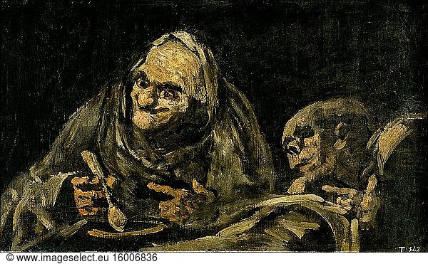 Francisco De Goya - Two Old Men Eating.