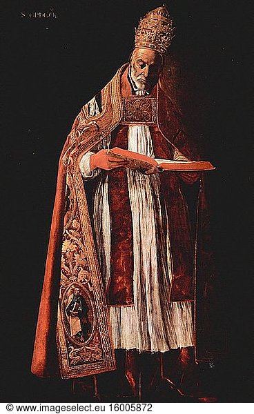 Francisco De Zurbaran - St Gregory 1627.