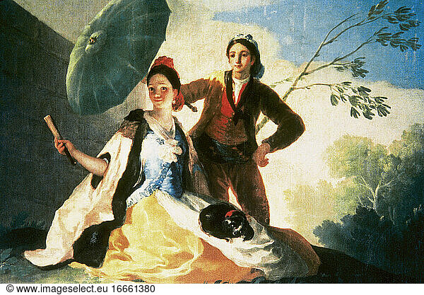 Francisco Goya (1746-1828). Spanish painter. The Parasol  c. 1777. Prado Museum. Madrid. Spain.