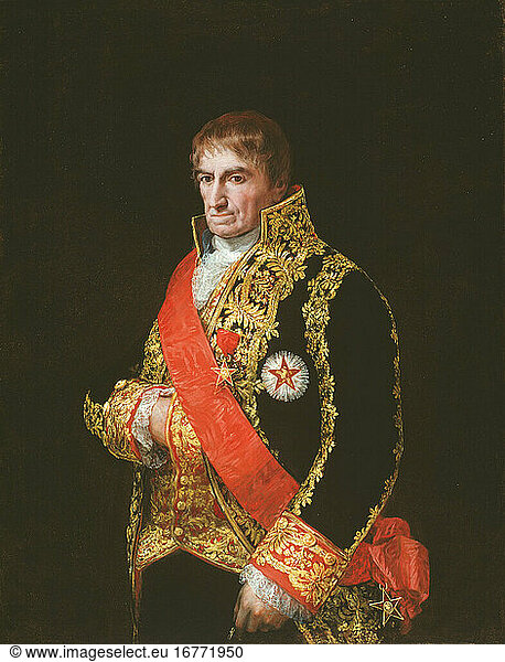 Francisco José de Goya y Lucientes  1746–1828. Portrait of General José Manuel Romero   1805–1815. Oil on canvas.
Inv. No. 1970.1036 
Chicago  Art Institute.