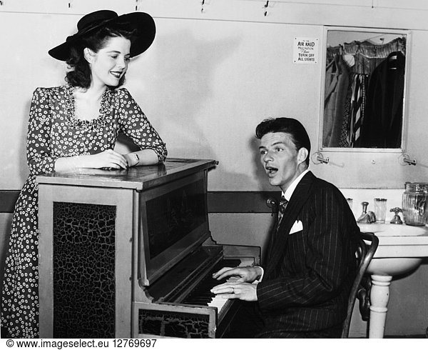 FRANK SINATRA (1915-1998). American singer and actor. Photographed with Vivian Brown  June 1943.