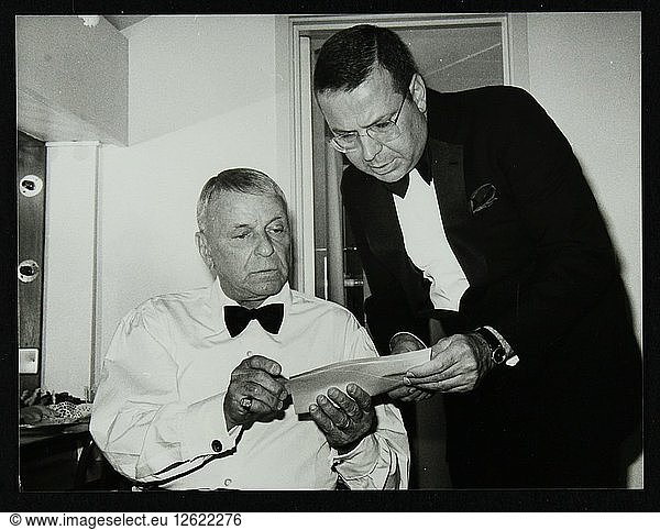 Frank Sinatra and Frank Sinatra Jr backstage at the Royal Albert Hall  London  28 May 1992. Artist: Denis Williams