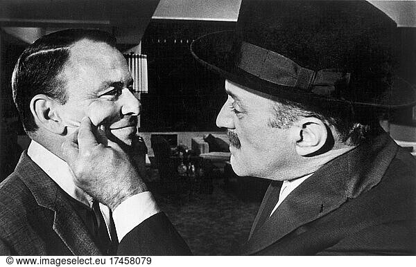 Frank Sinatra  Lee J. Cobb  on-set of the Film  'Come Blow Your Horn'  Paramount Pictures  1963