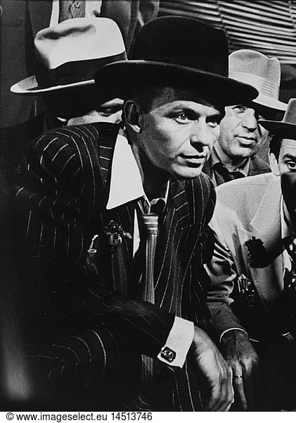 Frank Sinatra  on-set of the Film Guys and Dolls  1955