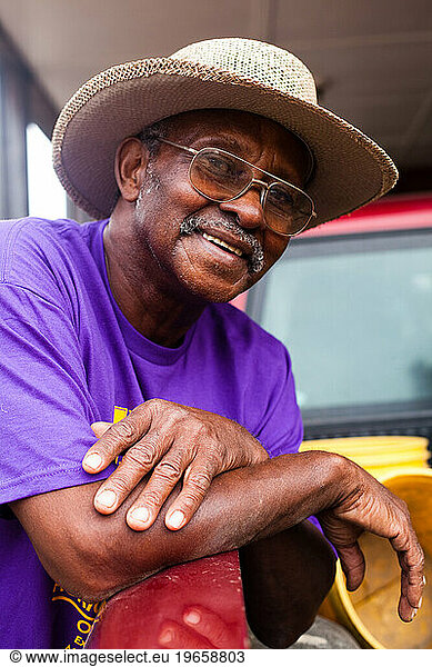 Frank Wilbourn  a local farmer  at his home in rural Mississippi.