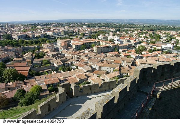 Frankreich  Aude  Carcassonne  Blick auf die Stadt
