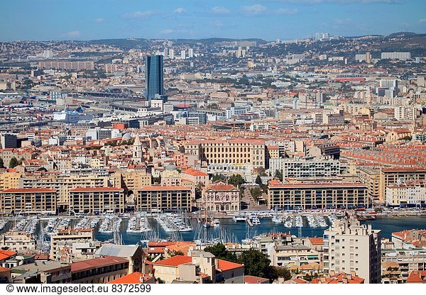 Frankreich  über  Großstadt  hoch  oben  Ansicht  Marseille