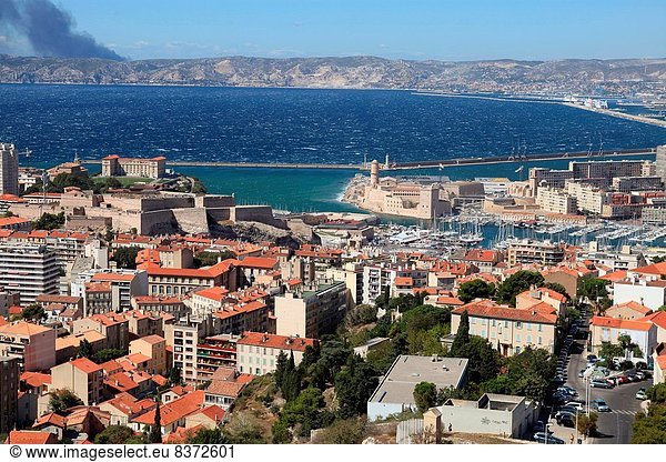 Frankreich  über  Großstadt  hoch  oben  Ansicht  Marseille