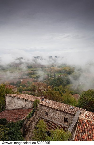 Frankreich Braut Tal Nebel Ansicht Erhöhte Ansicht Aufsicht heben Platz