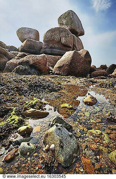 Frankreich  Bretagne  Perros-Guirec  Granitküste