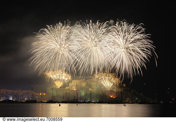 Frankreich Calvi Korsika Feuerwerk Haute-Corse
