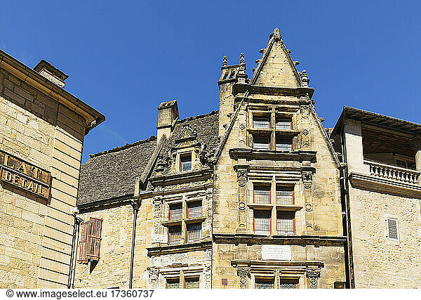 Frankreich  Dordogne  Sarlat-la-Caneda  Fassade von Maison de La Botie