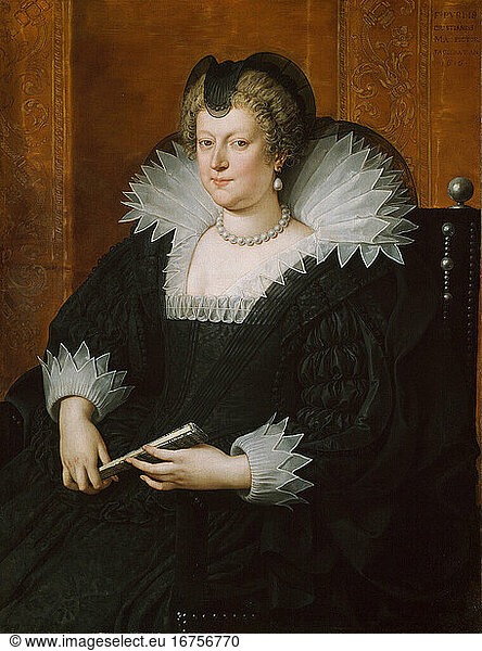 Frans Pourbus  the Younger  1569–1622. Marie de Médicis   1616. Oil on canvas.
Inv. No. 1920.1034 
Chicago  Art Institute.