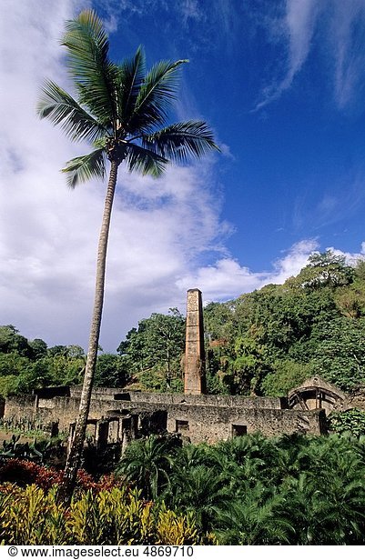 französisch Heiligtum Insel Vernichtung Geographie 04 Umgebung Destillerie antik Antillen Martinique Pierre