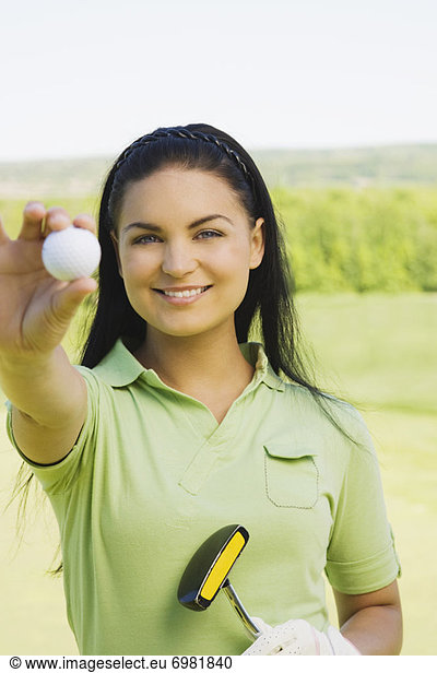Frau  Golfsport  Golf  Kurs