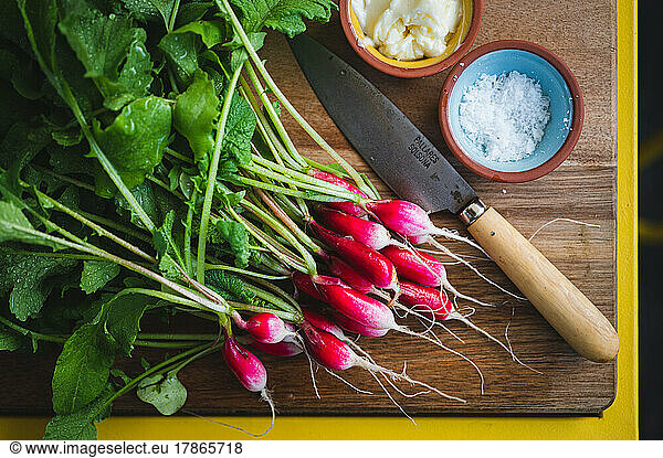 French Breakfast Radishes with Butter and Salt