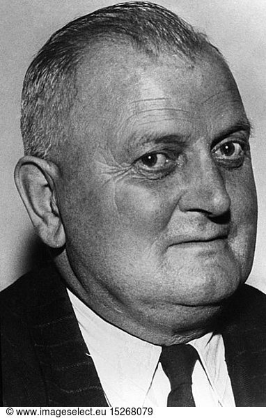 Frenzel  Alfred  18.9.1899 - 23.7.1968  deut. Politiker (SPD)  Mitglied des Bundestag 1953 - 1960  Portrait  29.10.1960