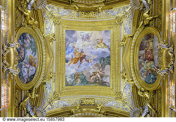 Frescoes in the Sala di Saturno (Saturn Room) at Palazzo Pitti (Pitti Palace)  Florence (Firenze)  Tuscany  Italy