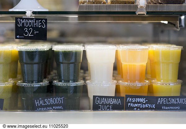 Fresh smoothies and juices