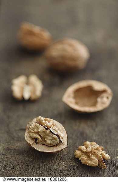 Fresh walnuts  studio shot