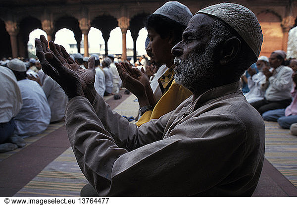 Friday prayer in Delhi great mosque