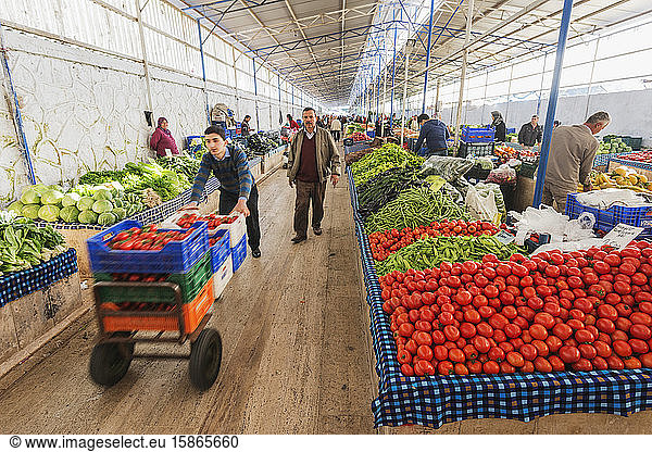 Frischwarenmarkt  Fethiye  Anatolien  Türkei  Kleinasien  Eurasien