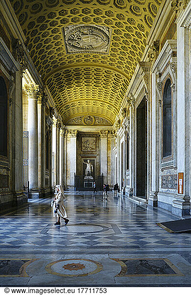 Front entrance hall of Archbasilica of Saint John Lateran; Rome  Italy