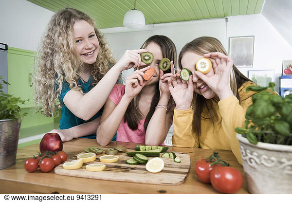 Frucht Küche Produktion Mädchen