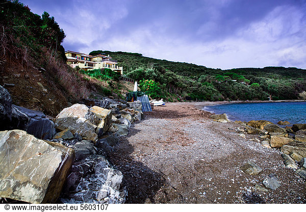 Frugoso-Strand in der Nähe von Cavo Insel Elba Italien Europa